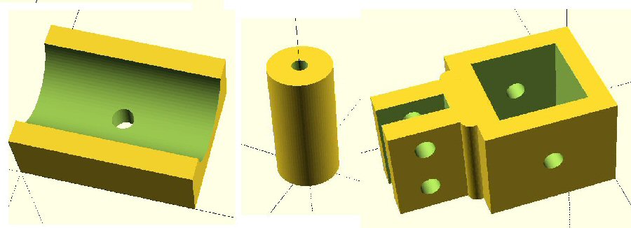 picture of 3D printed backpack fittings